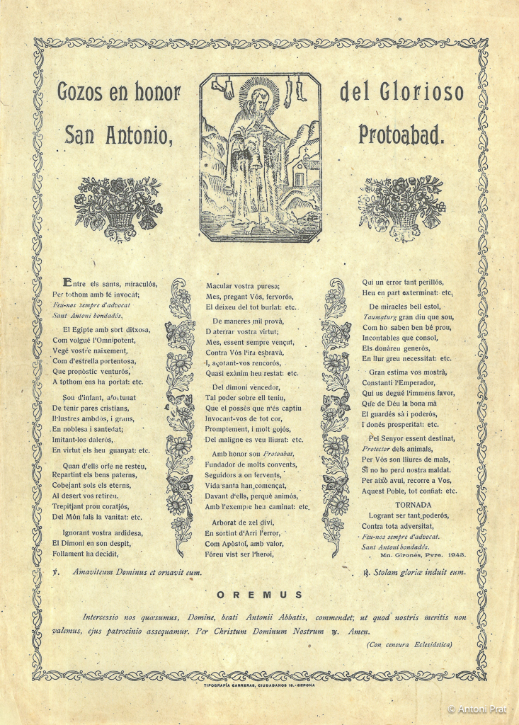 Sant Antoni Abat sense data