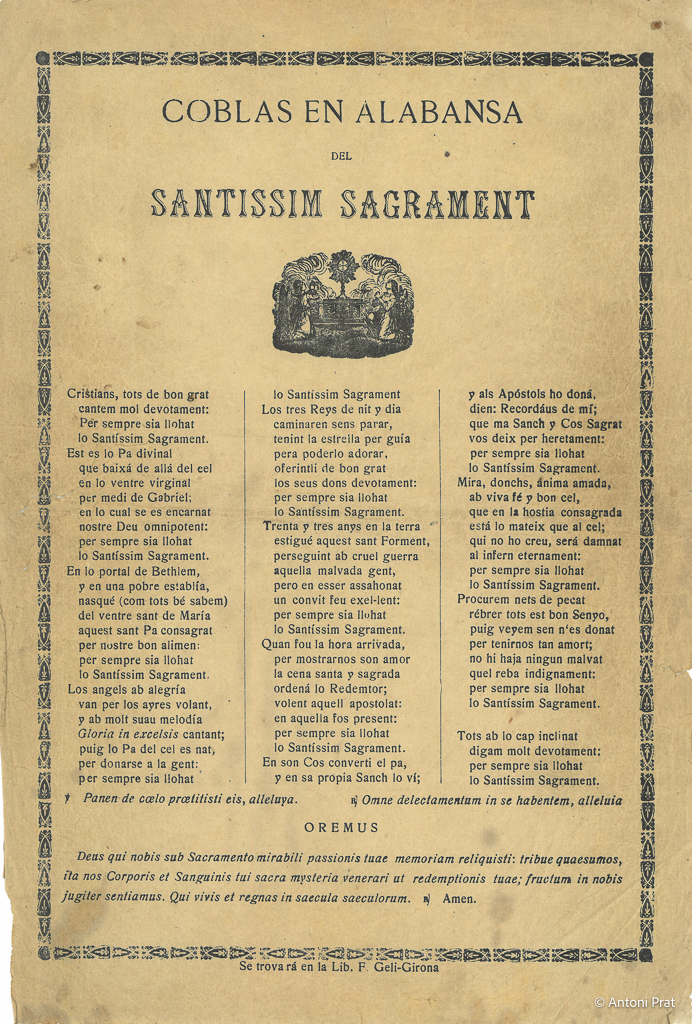 Santissim Sacrament sense_